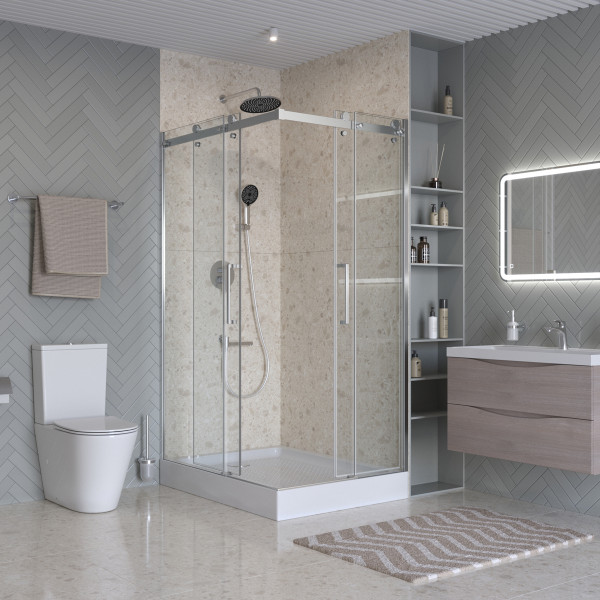 Душевой уголок BelBagno Marino 120x90x195 стекло прозрачное, профиль хром глянцевый (MARINO-2-AH-2-120/90-C-CR) Душевой уголок BelBagno Marino 120x90x195 стекло прозрачное, профиль хром глянцевый (MARINO-2-AH-2-120/90-C-CR)