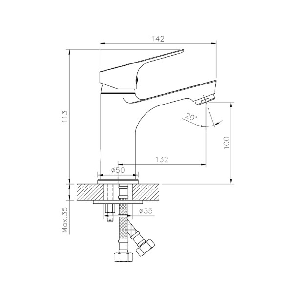 Смеситель для раковины Rossinka RS 29 хром (RS29-13) Смеситель для раковины Rossinka RS 29 хром (RS29-13)