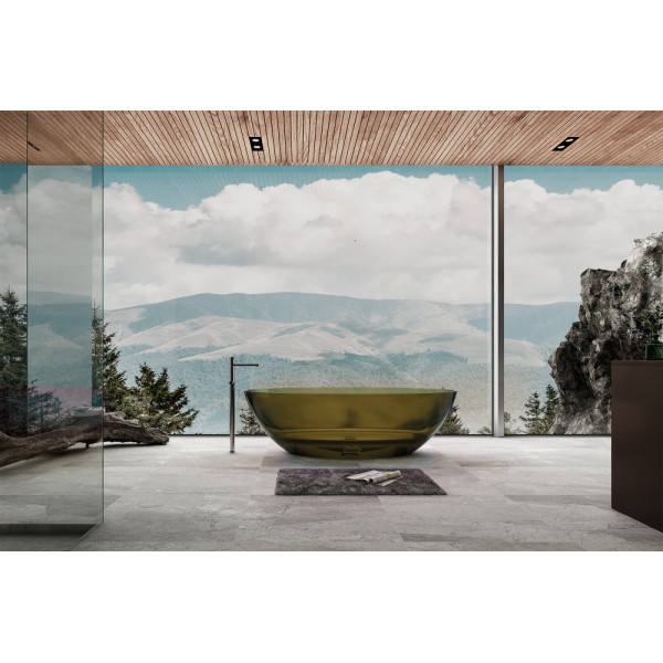 Ванна прозрачная Abber Kristall 180x85 оливковый (AT9702Vesuvian)