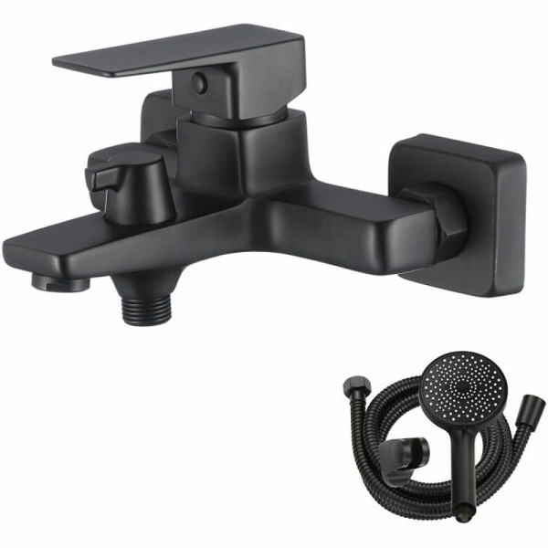 Смеситель для ванны и душа Wesnaart Narcis черный (NAR06-310BL-25201)