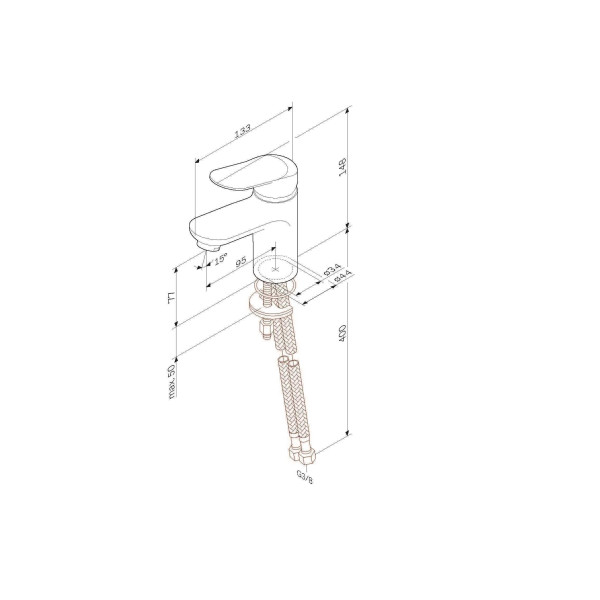 Смеситель для раковины AM.PM Sunny хром (F85C02100)
