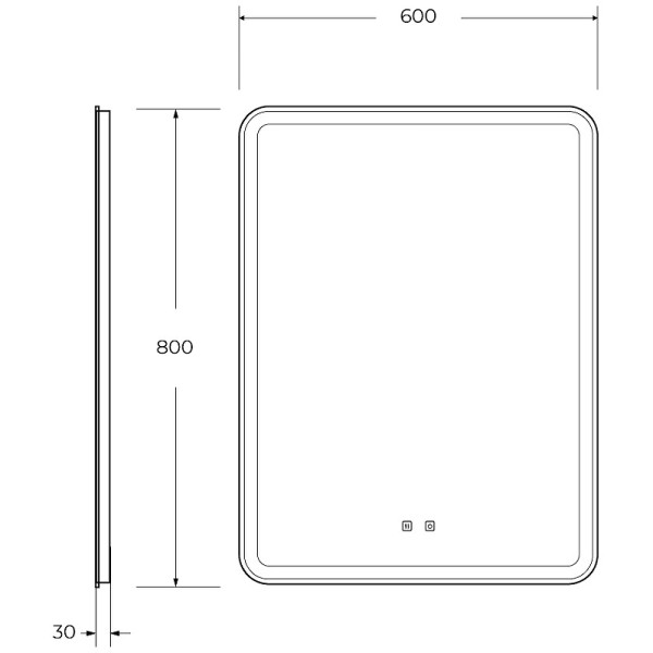 Зеркало с подсветкой BelBagno 60x80 голос.управл., подогрев (SPC-MAR-60-80-LED-TCH-SND)