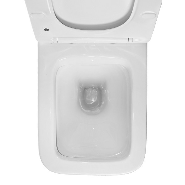 Унитаз напольный Azario Stoun 405x750x780 с сиденьем с микролифтом белый (AZ-1109)