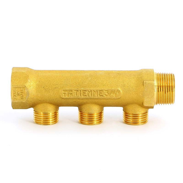 Коллектор "Tiemme" 3 отв. 3/4"*1/2(16) (латунь) (1910002) Коллектор "Tiemme" 3 отв. 3/4"*1/2(16) (латунь) (1910002)