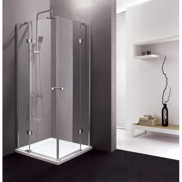 Душевой уголок Cezares Verona 100x90x195 стекло прозрачное, профиль хром (VERONA-W-AH-2-100/90-C-Cr)