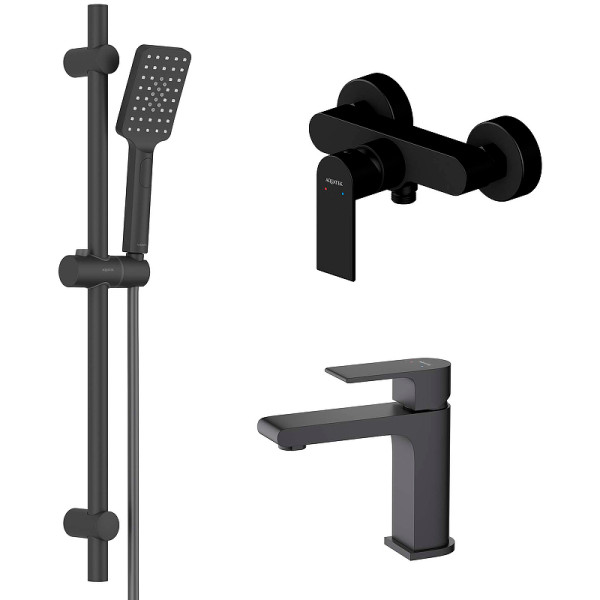 Комплект смесителей Aquatek Лира Set 3 в 1 AQ1410MB+AQ1460MB+AQ2018MB (AQ1431MB) Комплект смесителей Aquatek Лира Set 3 в 1 AQ1410MB+AQ1460MB+AQ2018MB (AQ1431MB)