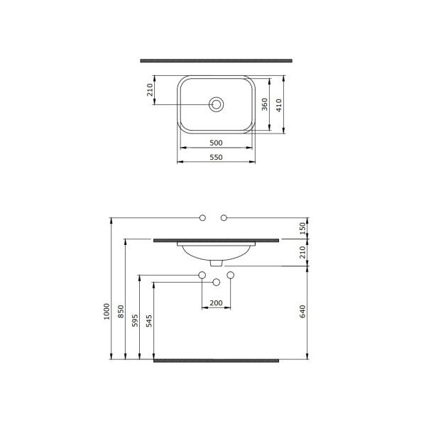 Раковина встраиваемая Berges Ego 55х41 см белая (181006) Раковина встраиваемая Berges Ego 55х41 см белая (181006)