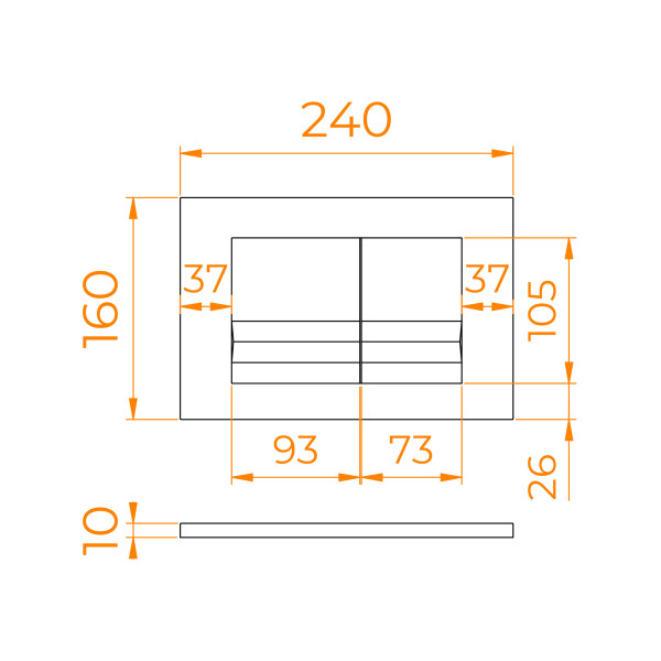Клавиша смывная RGW SWH-05B черная (68420005-04) Клавиша смывная RGW SWH-05B черная (68420005-04)