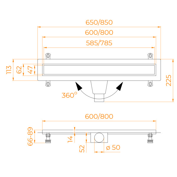 Душевой лоток RGW Drain Leo 600 хром (60212160-01) Душевой лоток RGW Drain Leo 600 хром (60212160-01)