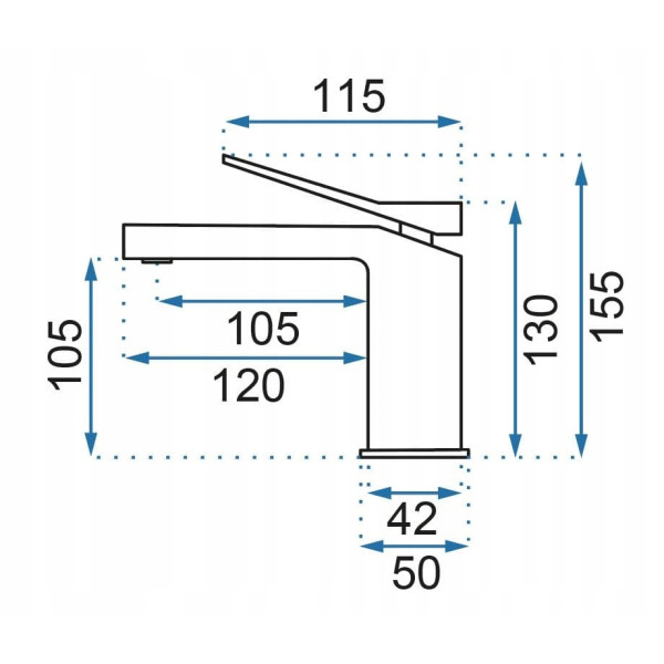 Смеситель для раковины REA Duet Black mat (REA-B4412) Смеситель для раковины REA Duet Black mat (REA-B4412)