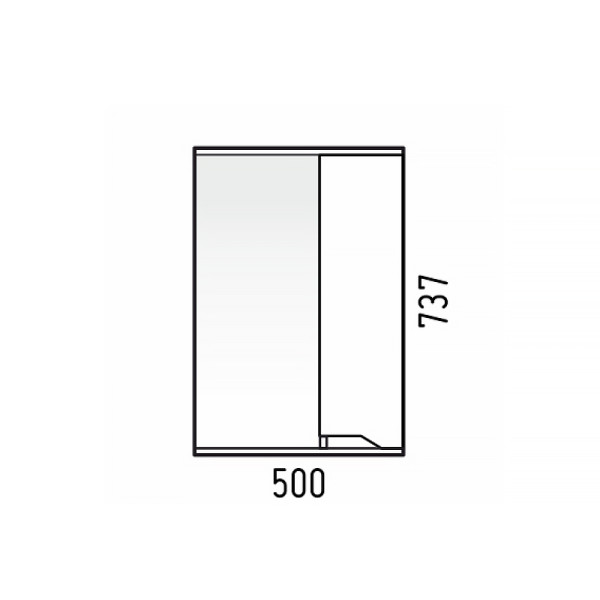 Шкаф зеркальный Melodia Лотос 50 белый (MFR80032WT)