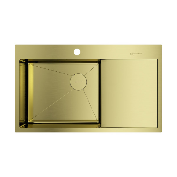 Мойка для кухни врезная Omoikiri Akisame 86-L Side-LG нерж. сталь/светлое золото (4997045) Мойка для кухни врезная Omoikiri Akisame 86-L Side-LG нерж. сталь/светлое золото (4997045)