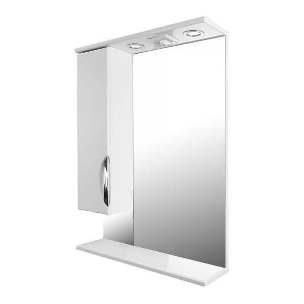 Шкаф зеркальный Loranto Стиль 60 60х83,5х17 левосторонний белый (CS0024441)