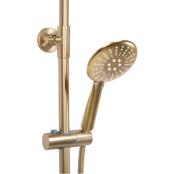 Душевая система термостат с изливом Rea Lungo Gold mat (REA-P6604)