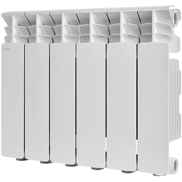 Радиатор алюминиевый Stout Gamma 350 (боковое подключение, 6 секции) (SRA-3310-035006)