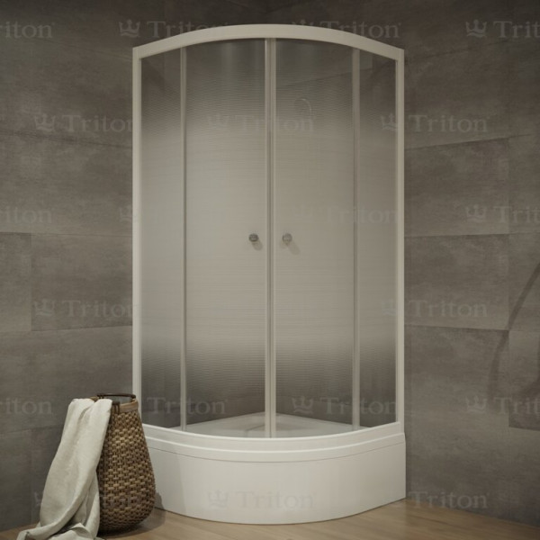 Душевой уголок Triton 100*100 В стекло лайт, профиль белый (DK215_1) Душевой уголок Triton 100*100 В стекло лайт, профиль белый (DK215_1)
