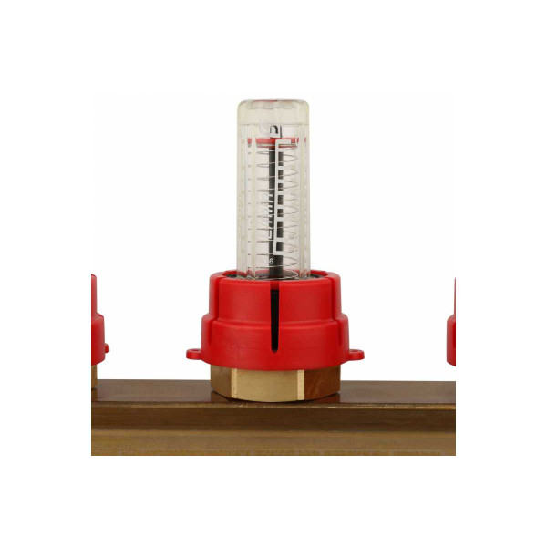 Коллекторная группа 10 отводов 1"x3/4"(18)EK в сборе с расходомерами Stout (латунь) (SMB-0473-000010)