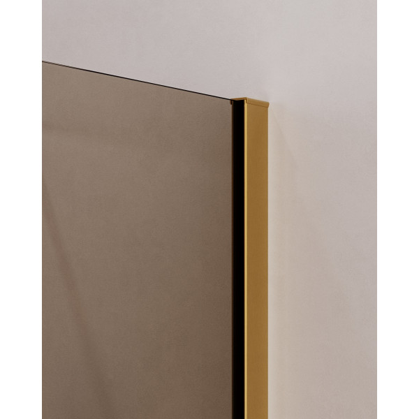 Душевой уголок Cezares Slider 90x100x195 стекло бронза, профиль брашированное золото (SLIDER-AH-2-90/100-100/110-BR-BORO)