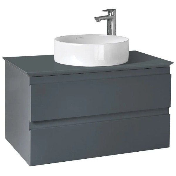 Тумба Jacob Delafon Madeleine 83 со столешницей и подсветкой, серый матовый (EB2083-J54) Тумба Jacob Delafon Madeleine 83 со столешницей и подсветкой, серый матовый (EB2083-J54)