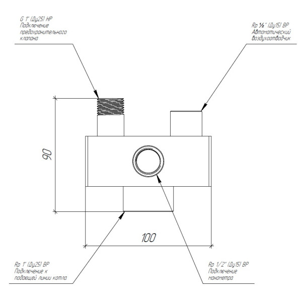 Основание группы безопасности Gidruss BSGSS-25.BASIS (AISI 304) (BS 2501B 02)