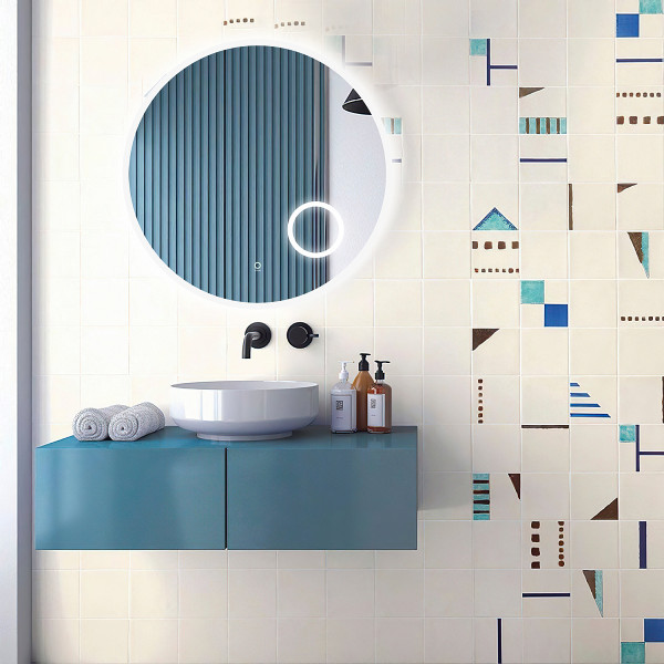 Зеркало Azario D800 сенсорный выключатель с функцией диммера, алюминиевая рамка (AZ-Z-006ALM)