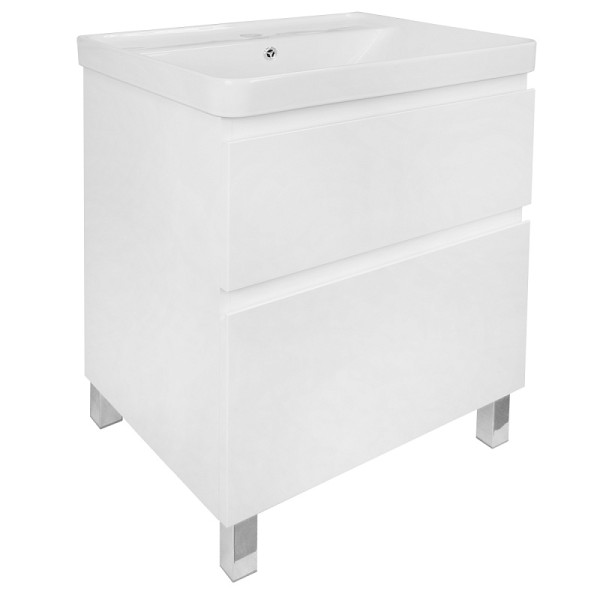 Тумба напольная Azario с раковиной Мила 60Н с раковиной Monte 60 (CS00085830)