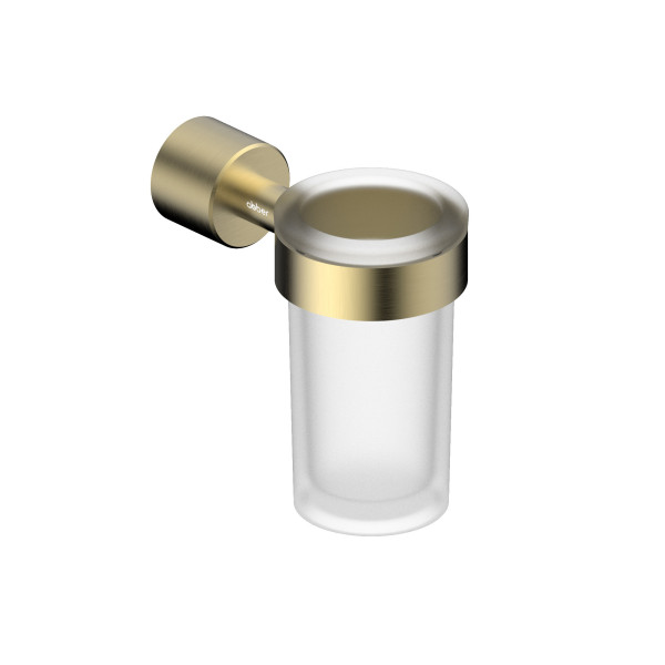 Стакан для зубных щеток с держателем Abber Osten 316 золото брашированное (AA1861BG)