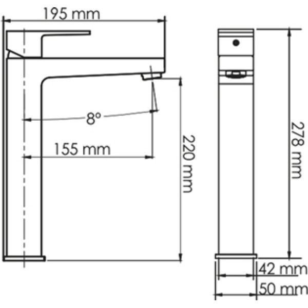 Смеситель для раковины WasserKRAFT Abens черный матовый (2003H) Смеситель для раковины WasserKRAFT Abens черный матовый (2003H)