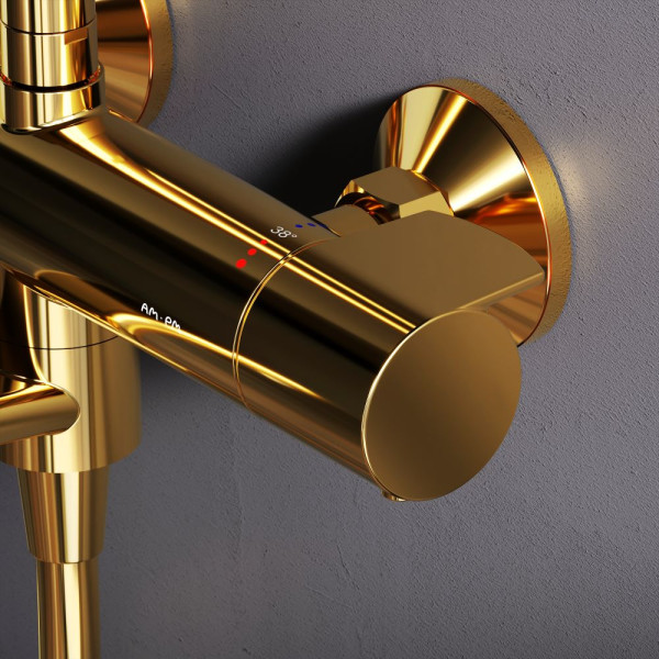 Душевая система AM.PM X-Joy с душевым набором золото (F0785A599)
