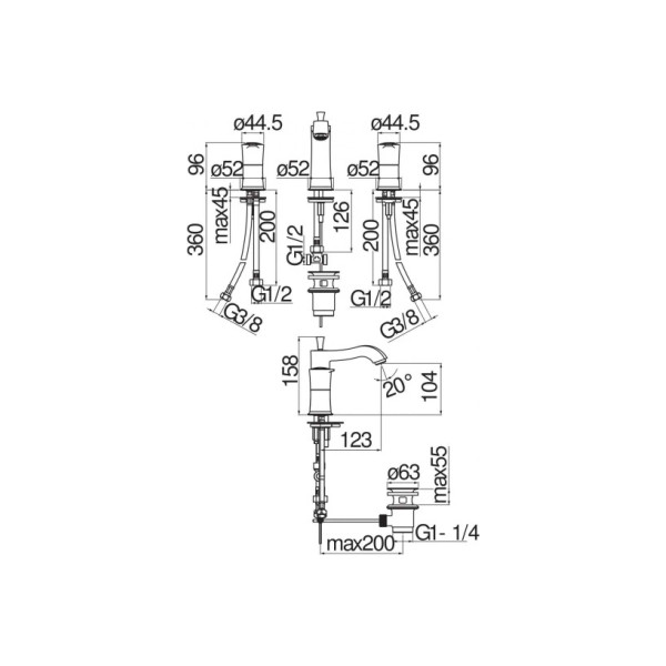 Смеситель для раковины Nobili Sofi (SI98211/1CR)