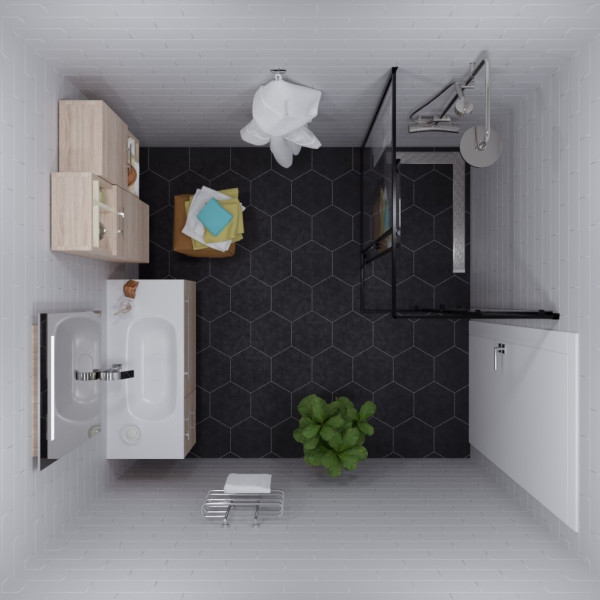 Душевой уголок Triton Вента-Блэк 120x90  стекло прозрачное, профиль черный (DK438)