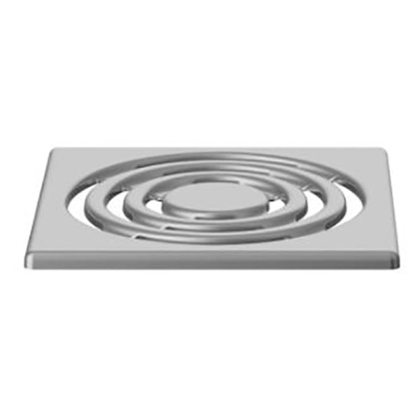 Трап регулируемый Fachmann T 310.0 SHsP 122x122 вертикальный выпуск DN50/75/110 с "мокрым" гидрозатвором, решетка нерж. сталь, пластиковый подрамник (