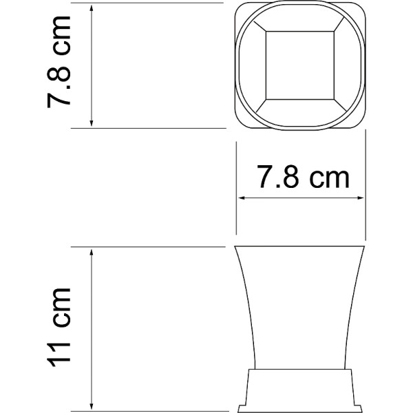 Стакан для зубныx щеток WasserKRAFT Amper хром (K-5428N)