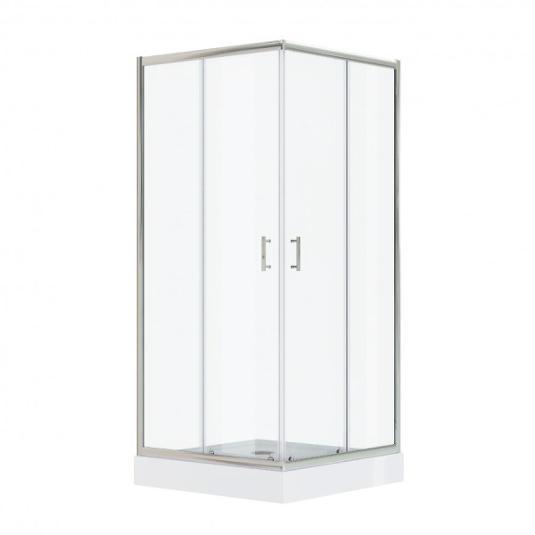 Душевой уголок Santek Вэлия 90x90x195 стекло (прозрачное, профиль хром (1WH501793)