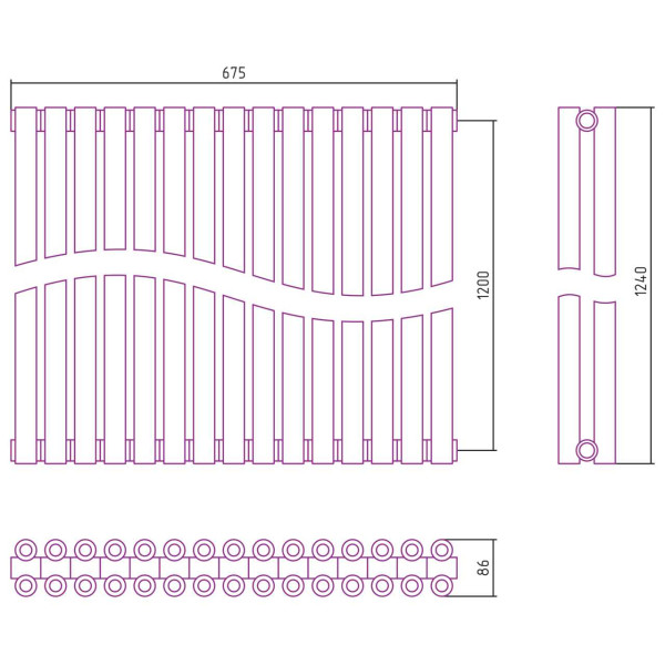 Дизайн-радиатор Сунержа Эстет-00 1200*675 15 секций золотой (03-0332-1215) Дизайн-радиатор Сунержа Эстет-00 1200*675 15 секций золотой (03-0332-1215)