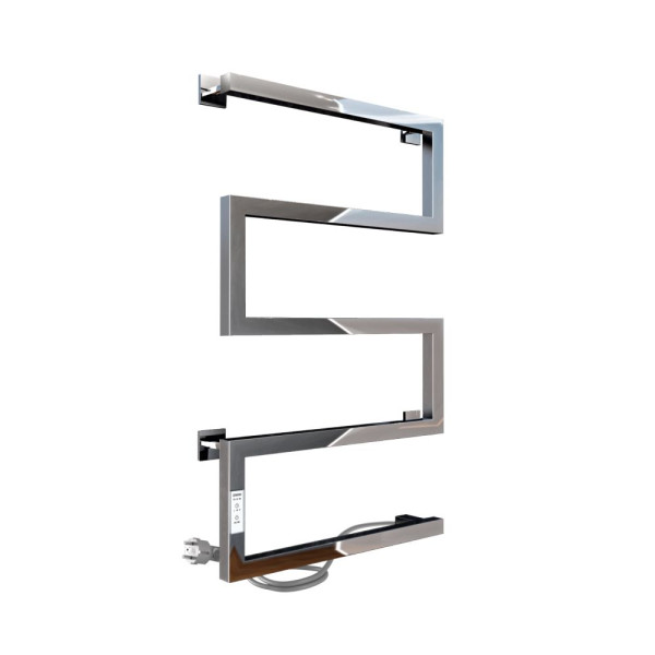 Полотенцесушитель электрический Sparta 800x500 таймер, скрыт.провод справа, Полиров. ( DGS80-50Rt)