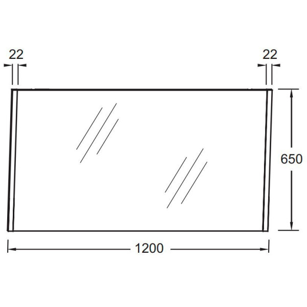 Зеркало Jacob Delafon Sherwood 1200x22x650 дуб состаренный (EB1838RU-P13)