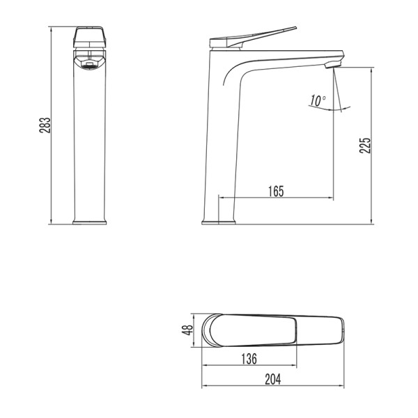 Смеситель для раковины Lemark Bronx черный (LM3709BL)