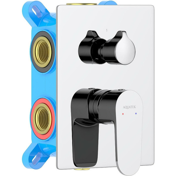 Смеситель для ванны и душа Aquatek Оберон хром (AQ1247CR) Смеситель для ванны и душа Aquatek Оберон хром (AQ1247CR)