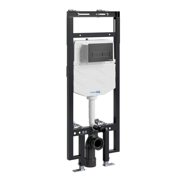 Инсталляция для унитаза WasserKRAFT Dinkel с клавишей смыва черный матовый (58TLT.010.ME.MB03)