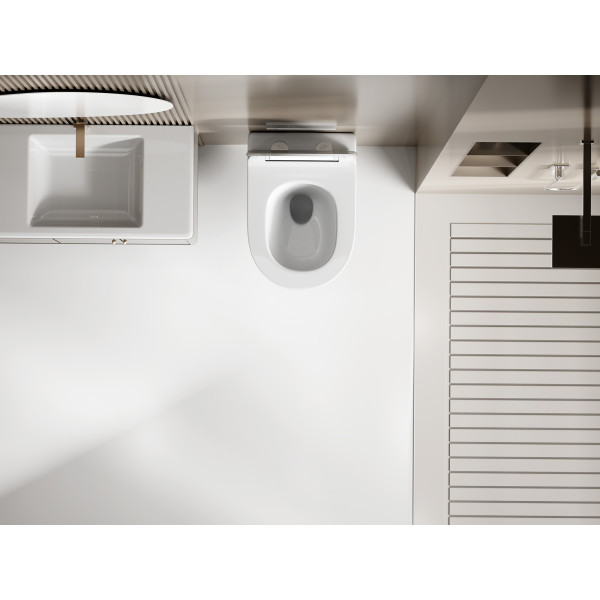 Унитаз подвесной Abber Bequem безободковый, смыв торнадо белый (AC1130) Унитаз подвесной Abber Bequem безободковый, смыв торнадо белый (AC1130)