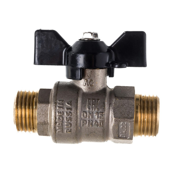 Кран 1/2" НН шаровый LD Pride (чёрная бабочка) (LD 47.304.15) Кран 1/2" НН шаровый LD Pride (чёрная бабочка) (LD 47.304.15)