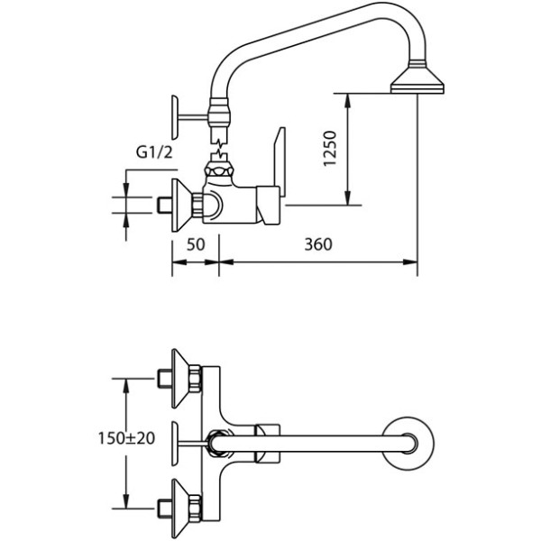 Смеситель для душа Mofem Rumba 404 (153-0038-20)