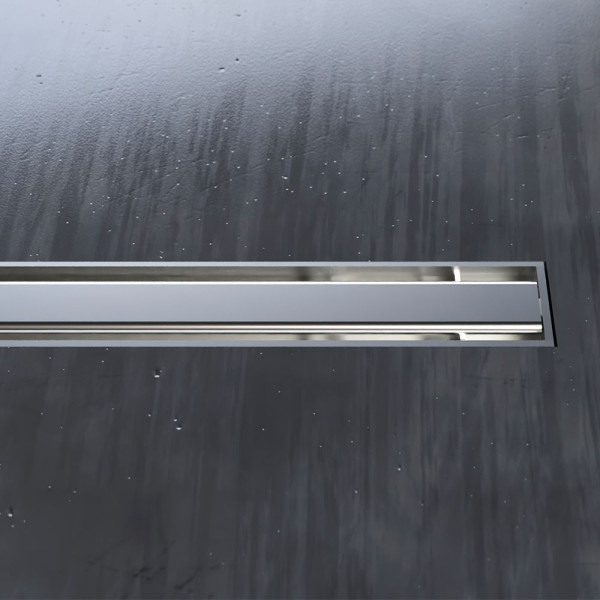 Лоток пластиковый MCH щелевой SLIM LINE решетка и рамка НЕРЖ 900х3,5мм, поворотный сифон D50 Лоток пластиковый MCH щелевой SLIM LINE решетка и рамка НЕРЖ 900х3,5мм, поворотный сифон D50