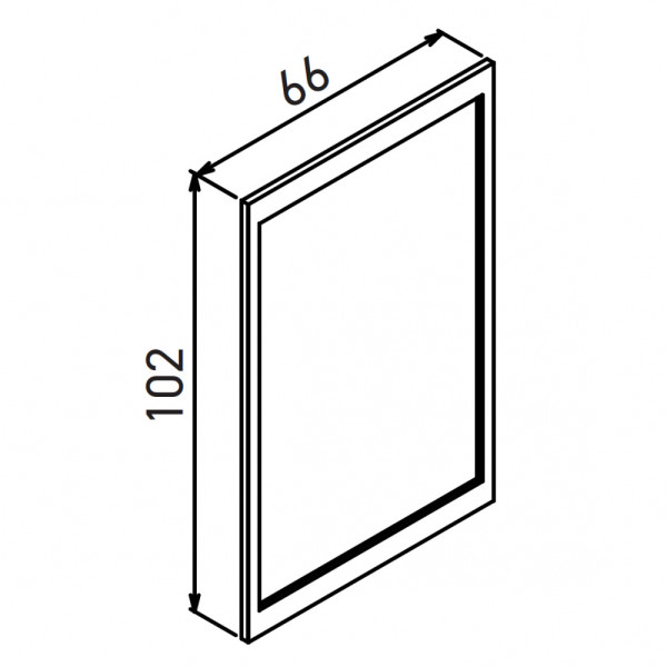 Зеркало Orka Lodi 660x1020x18 золото (3008131)