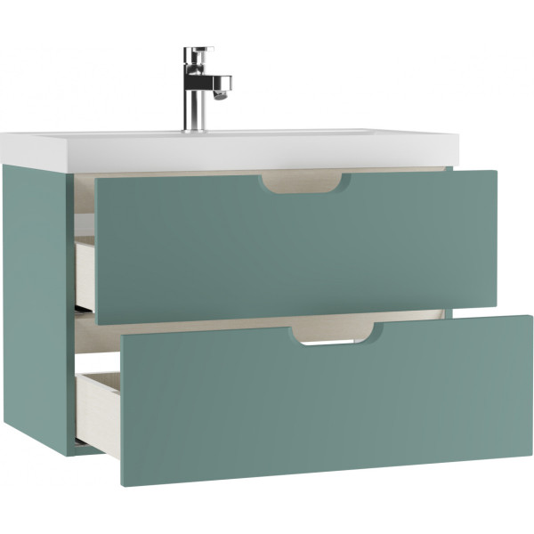 Тумба подвесная под умывальник Classica 80 Dune Олива В2 Домино (DD2506T)