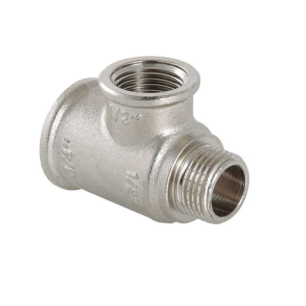 Тройник переходной 3/4"х3/4"х1/2" НВВ Valtec (никель) (VTr.134.RN.050504) Тройник переходной 3/4"х3/4"х1/2" НВВ Valtec (никель) (VTr.134.RN.050504)