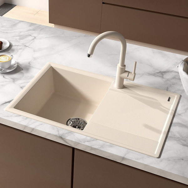 Мойка для кухни врезная Lemark Imandra 760 760x500 бежевый (9910026)