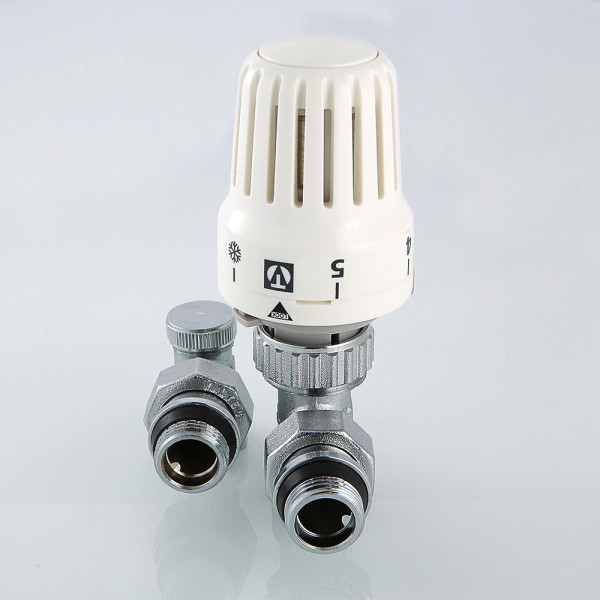 Комплект термостатический угловой 1/2" Valtec VT.045.N (3 в 1) (VT.045.N.04) Комплект термостатический угловой 1/2" Valtec VT.045.N (3 в 1) (VT.045.N.04)