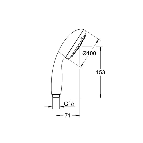Лейка душевая Grohe Tempesta New хром (28578002)